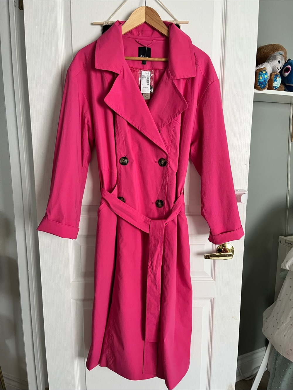 Reitmans Pink Water-Repellent Trench